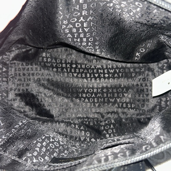 Kate Spade NY Black Greta Court Glitter & Staffiano Satchel Bag - Picture 15 of 16